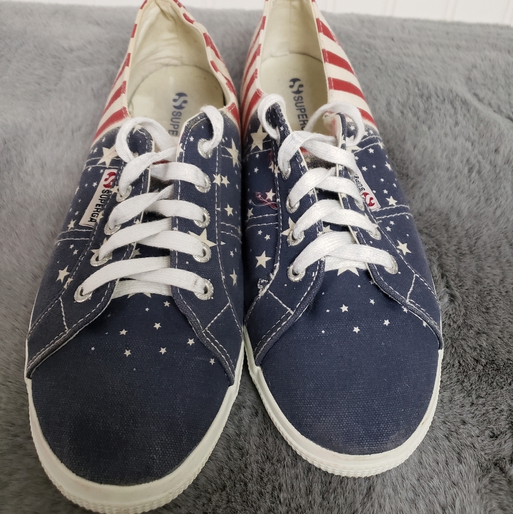 Superga American Flag Print Canvas Sneakers - Picture 8 of 10